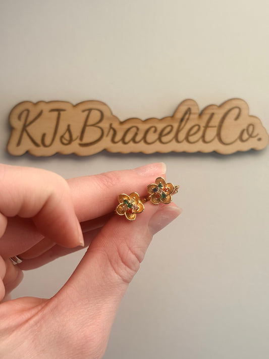 Flower Hoops (18k GF)
