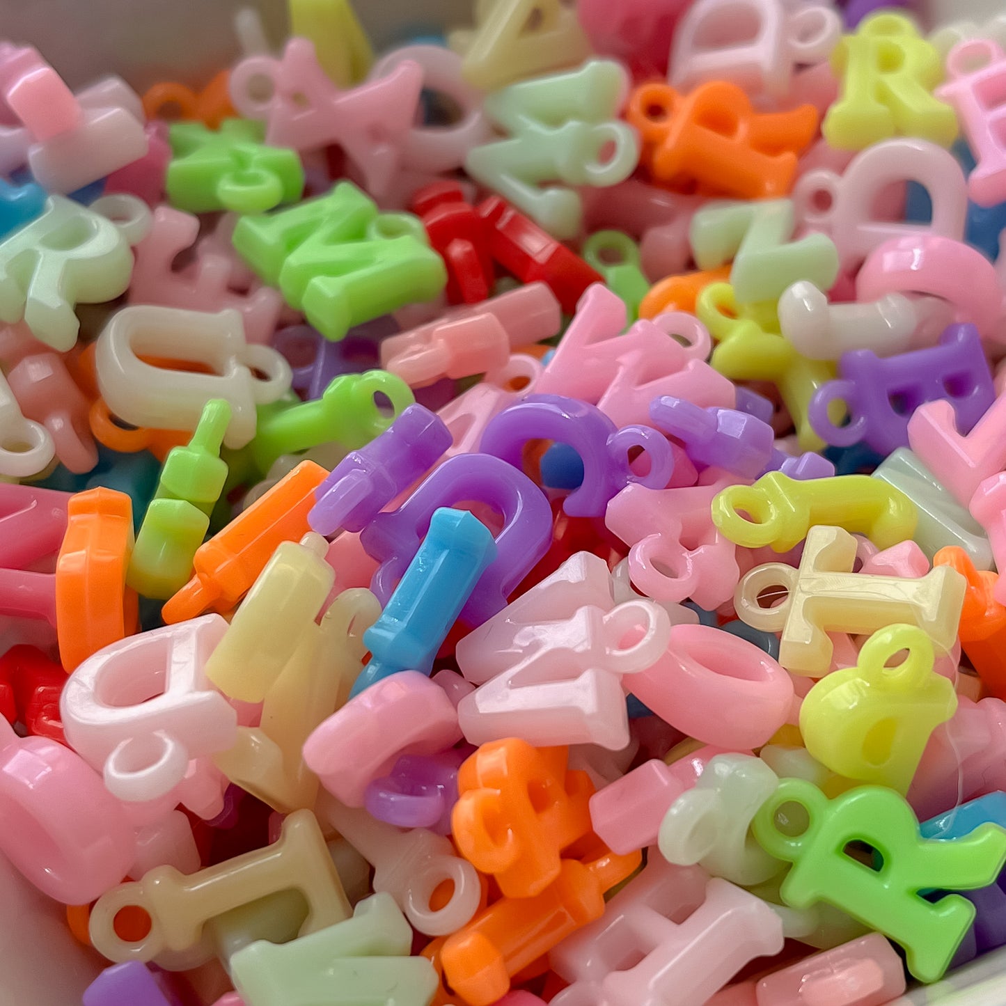 Colorful charmed letters +on