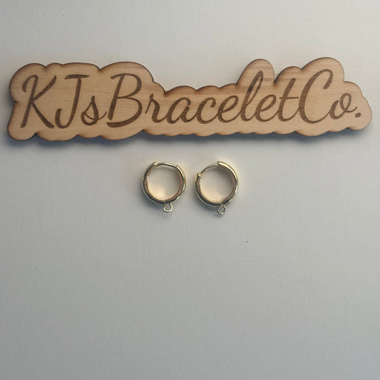 Huggie Hoop (18k GF) add charm