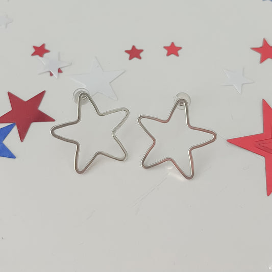 Silver Star Earrings *STUD ONLY