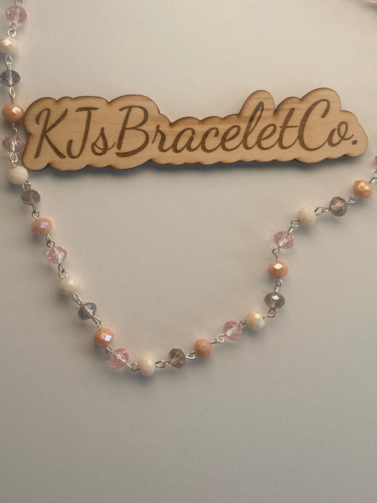 Easter Champagne linked Necklace