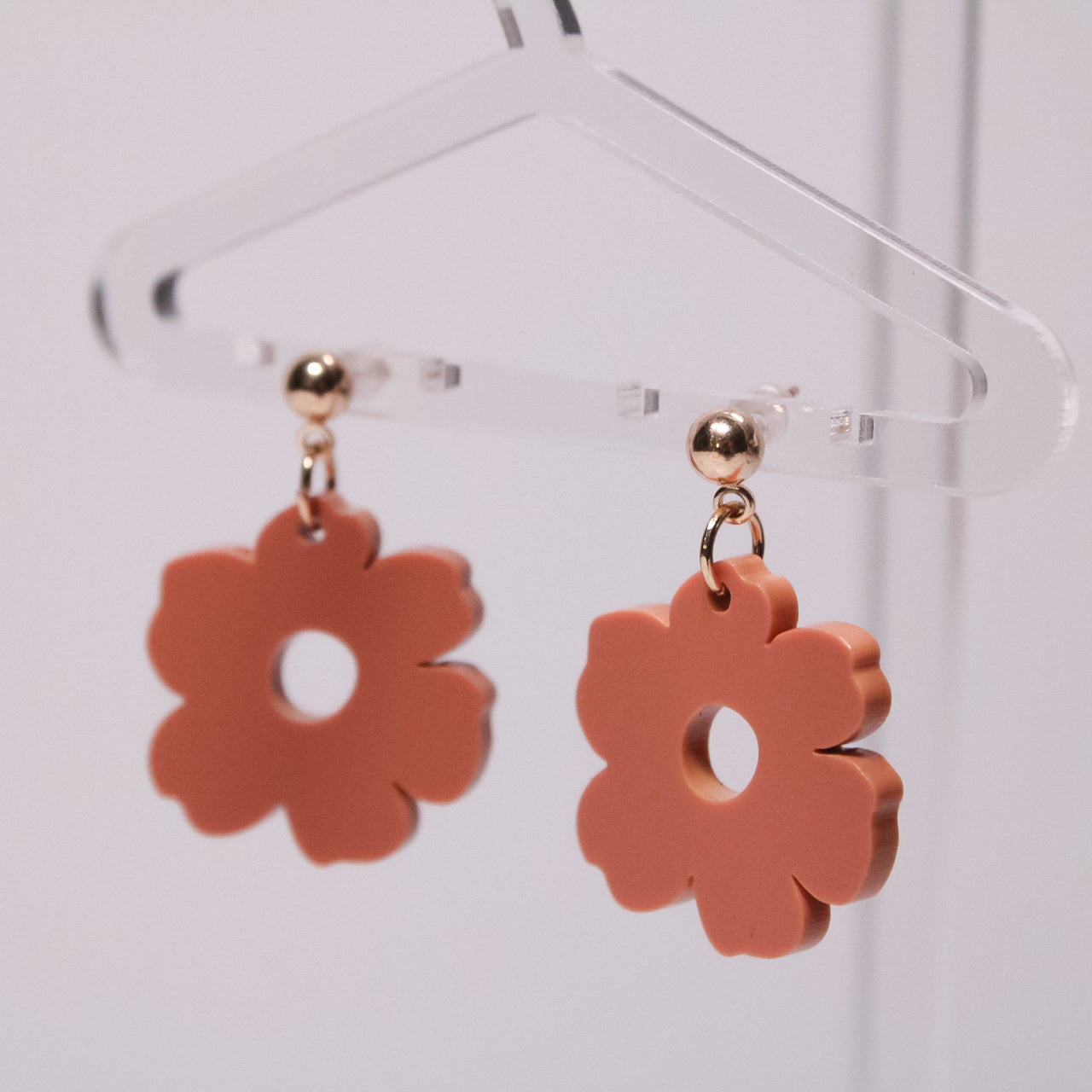 Terra Cotta Floral Earrings