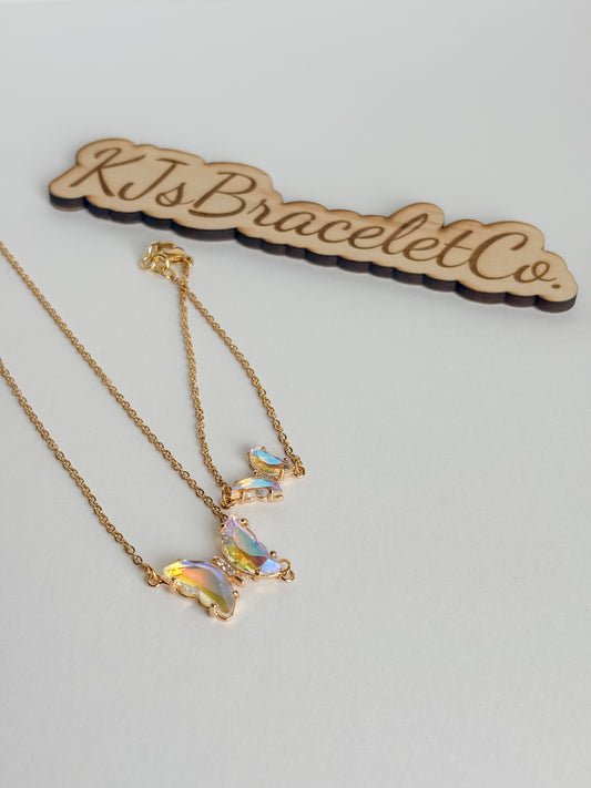 Iridescent Flutter Necklace