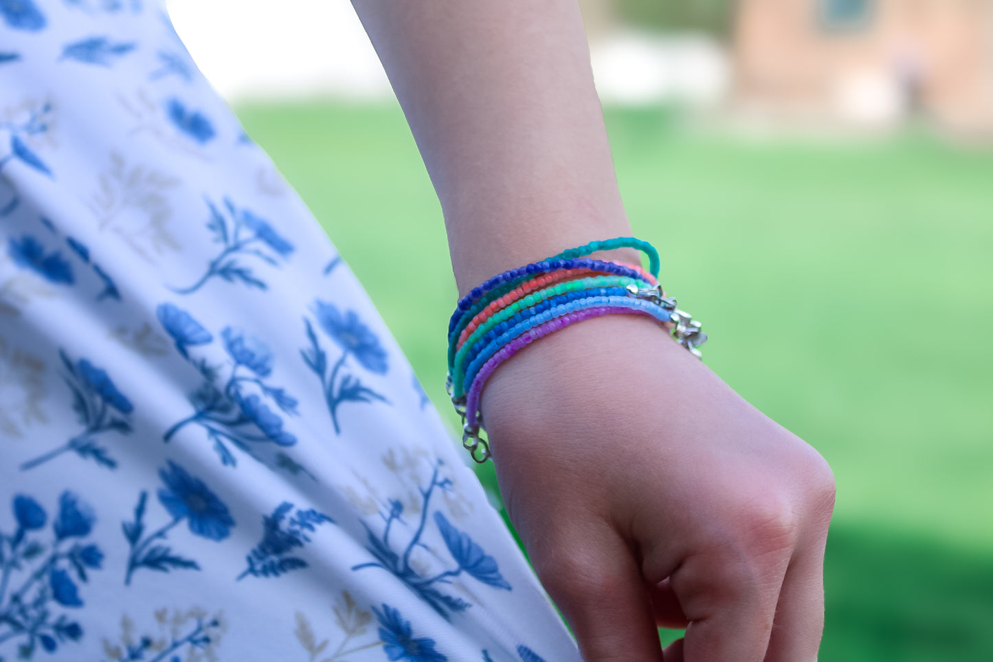 Opal Neon Orange TT Dainty – Shop KJs Bracelet Co.