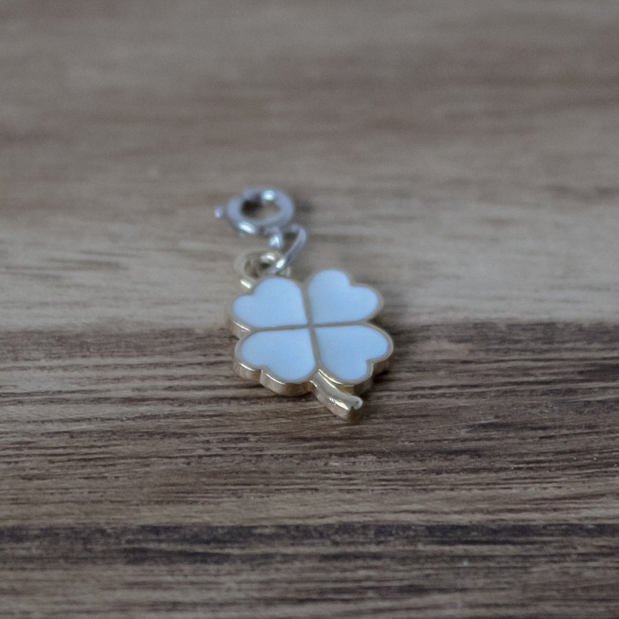 White shamrock charm add on