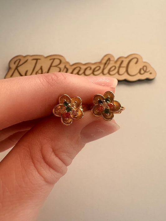 Flower Hoops (18k GF)
