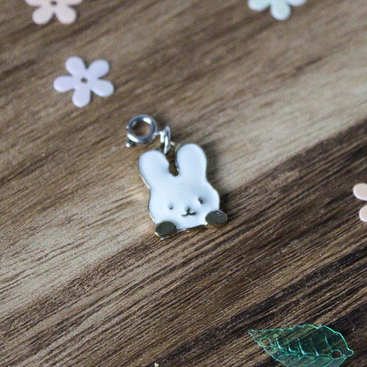 White bunny charm