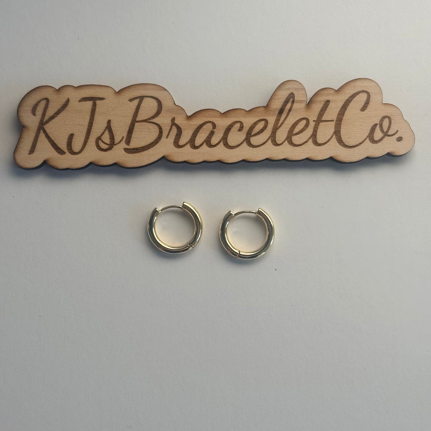 Solid Gold Hoops (18k GF)