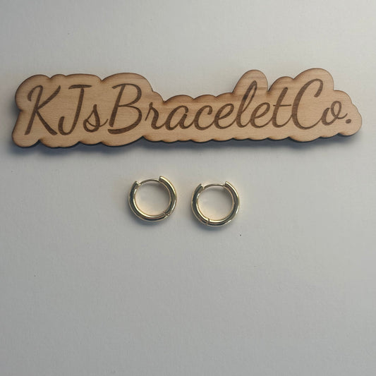 Solid Gold Hoops (18k GF)