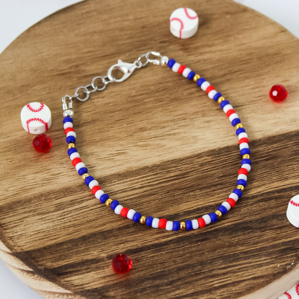 MLB mini dainty (gold or silver spacers)