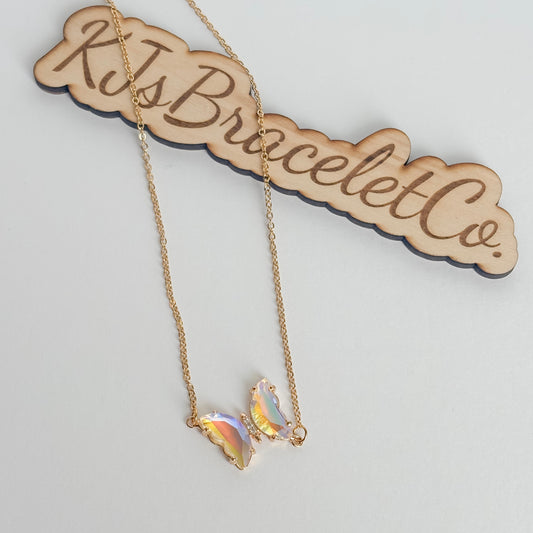 Iridescent Flutter Necklace