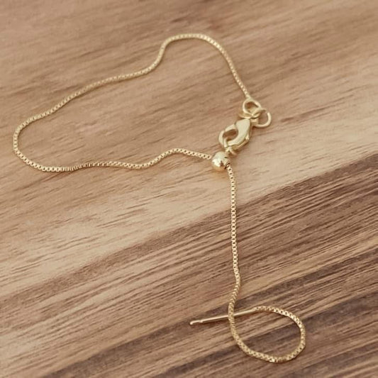 Gold dainty sliding adjustable
(Can be worn up to 8.0”)