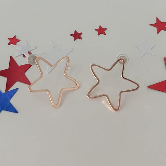 Rose Gold Star stud earrings