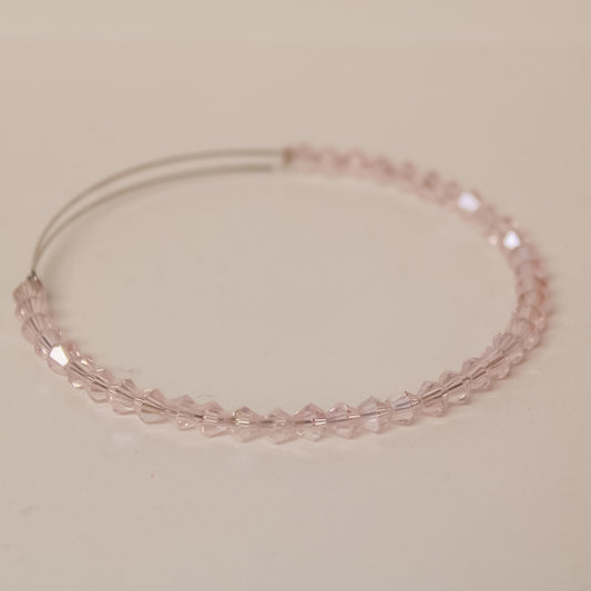 Pink crystal bangle (Adult size)