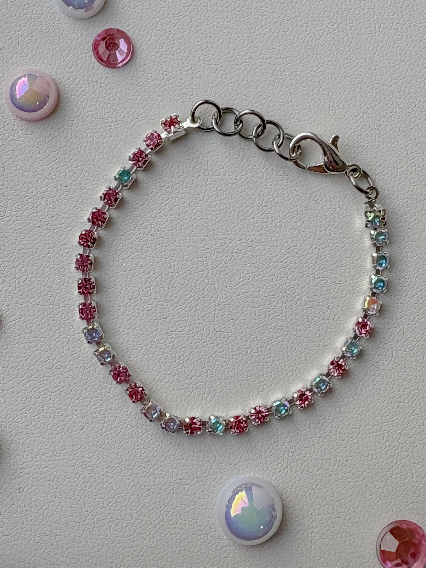 Pink rhinestones