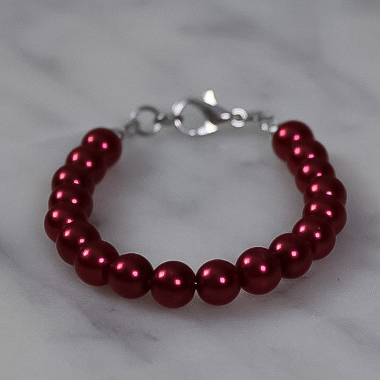 Garnet glass pearl