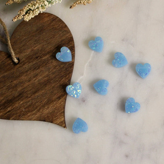 Blue Glitter Heart Add On